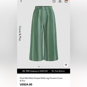 Green patterned pants